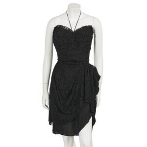 Dolce & Gabbana black lace strapless mini dress